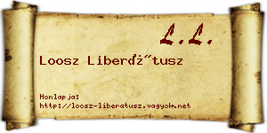 Loosz Liberátusz névjegykártya